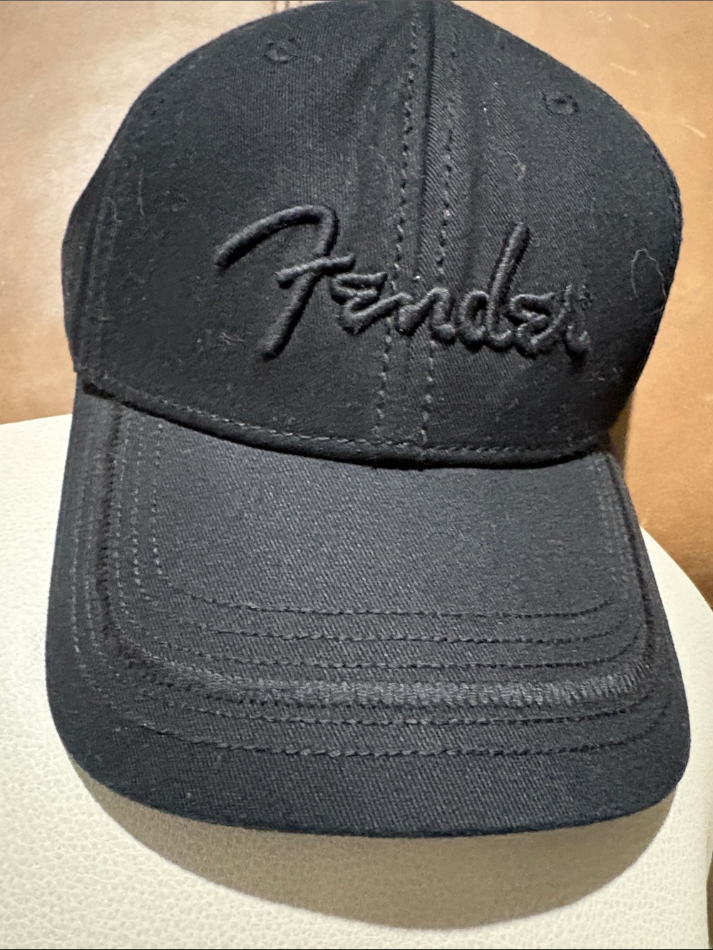 Fender Black Script Logo Baseball Hat